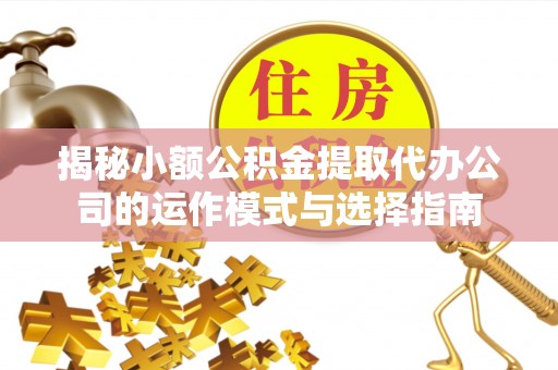 北镇揭秘小额公积金提取代办公司的运作模式与选择指南