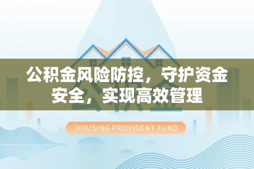 北镇公积金风险防控，守护资金安全，实现高效管理