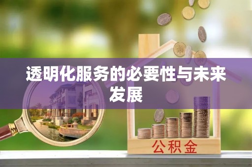 北镇透明化服务的必要性与未来发展